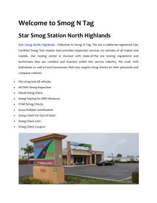 Star Smog Station North Highlands
