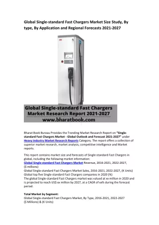 global single standard fast chargers market size