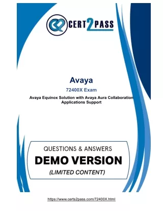 Avaya 72400X Exam Questions - Easy Way To Prepare (2021)