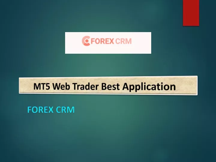 mt5 web trader best application