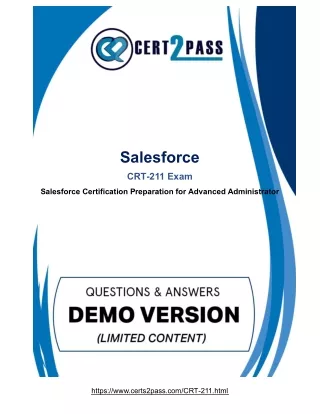 Salesforce CRT-211  Exam Questions - Right Preparation Method (2021)