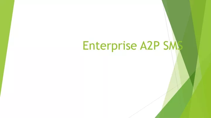 enterprise a2p sms