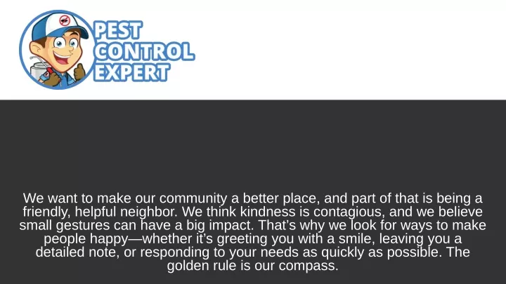 we want to make our community a better place