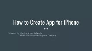 how to create app for iphone