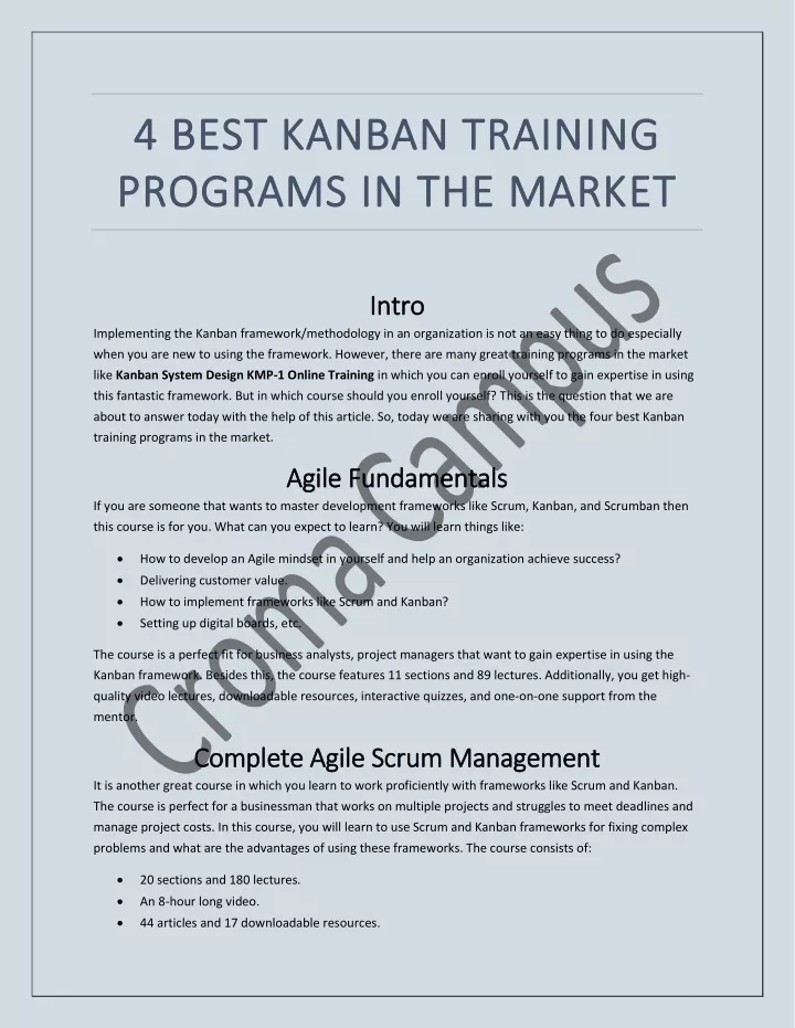 4 best kanban traini 4 best kanban training