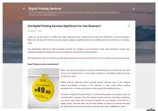 digital printing services