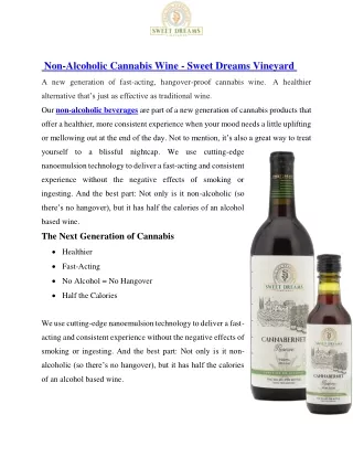 Non-Alcoholic Cannabis Wine - Sweet Dreams Vineyard