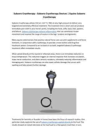 subzero cryotherapy subzero cryotherapy devices