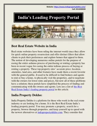 Best Real Estate Website in India | India's Leading Property Portal