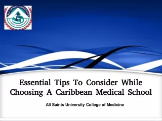Join Caribbean Medical School for Better Future - All Saints University SVG