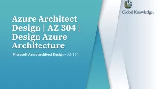 Azure Architect Design | AZ 304 | Design Azure Architecture