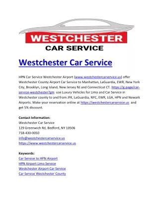 Westchester Car Service