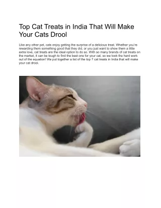 Top Cat Treats in India That Will Make Your Cats Drool