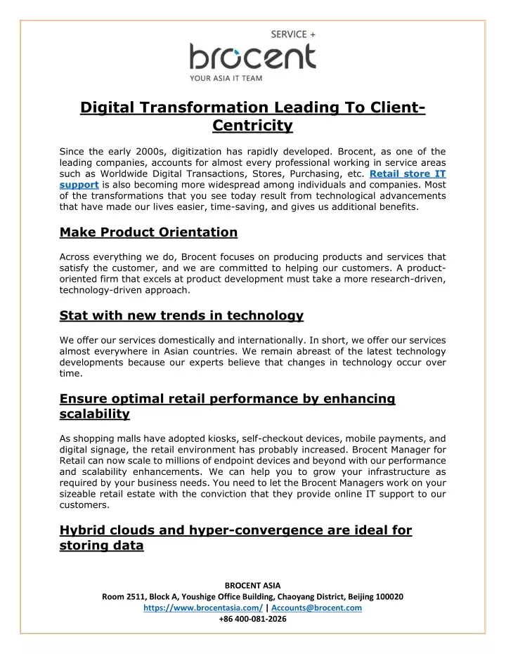 digital transformation leading to client