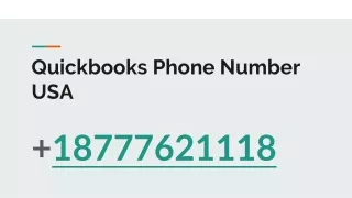 QuickBooks Phone Number USA  18777621118