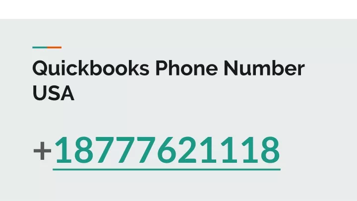 quickbooks phone number usa