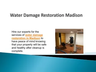 Water Damage Restoration Madison
