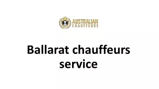 ballarat chauffeurs service