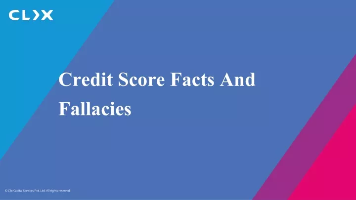 credit score facts and fallacies