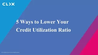 5 ways to lower your credit utilization ratio