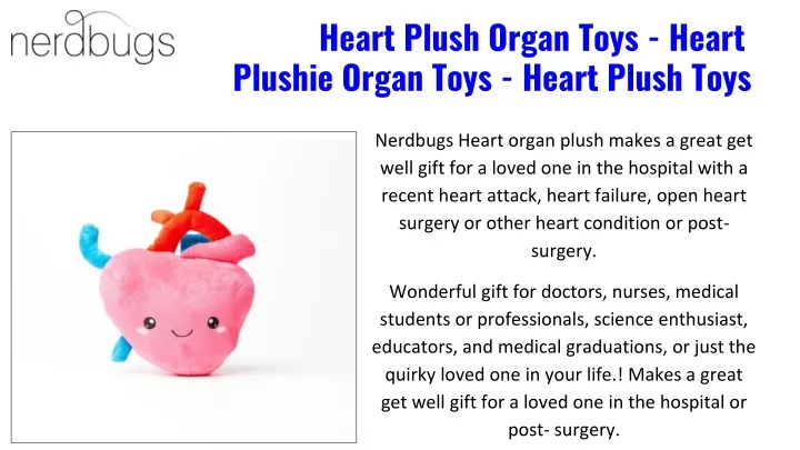 heart plush organ toys heart plushie organ toys