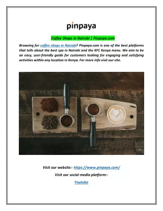 Coffee Shops in Nairobi | Pinpaya.com