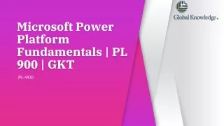 Microsoft Power Platform Fundamentals | PL 900 | GKT