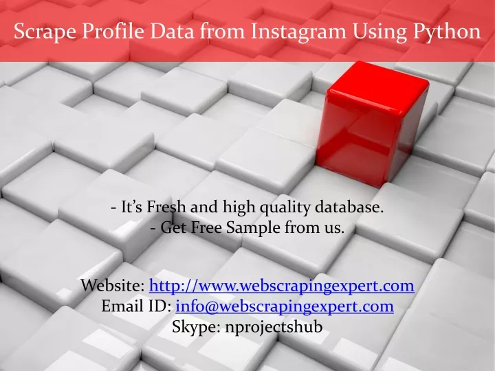 scrape profile data from instagram using python