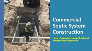 How to Construct Commercial Septic System in Texas?