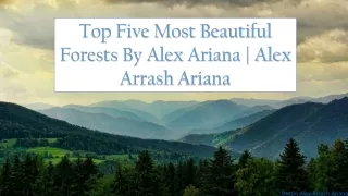 Five5 Most Beautiful Forests by Alex Ariana, Alex Arrash Ariana