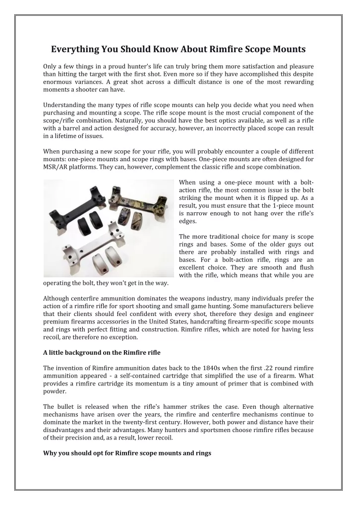 everything you should know about rimfire scope