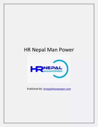 HR Nepal Man Power
