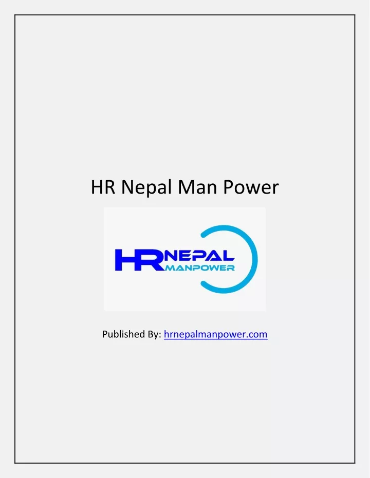 hr nepal man power