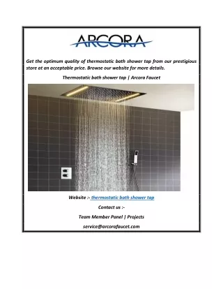 Thermostatic bath shower tap  Arcora Faucet