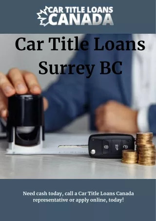 Car Title Loans Surrey BC