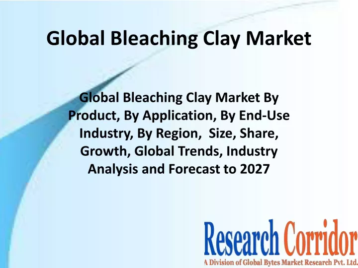 global bleaching clay market