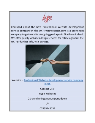 Professional Website Development Service Company in Uk  Hypewebsites.com