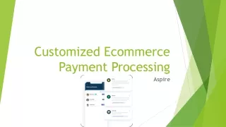 Top Class Customized Ecommerce Payment Processing Aspire