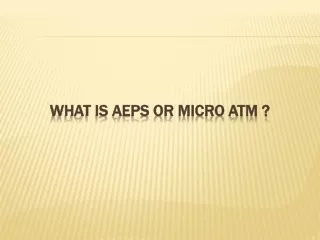 what is aeps or micro atm