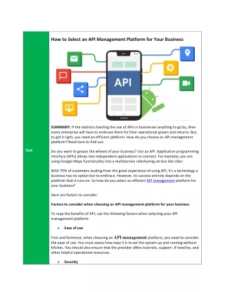 how to select an api management platform for your