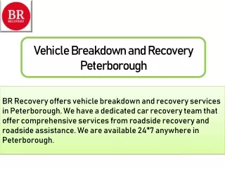 Vehicle Breakdown and Recovery Peterborough