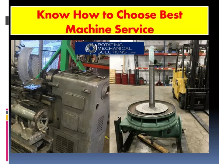 know how to choose best machine service