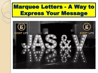 Marquee Letter Lights