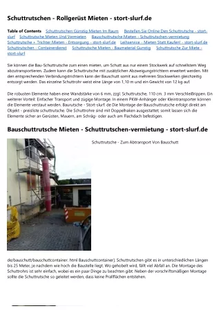 schuttrutschen rollger st mieten stort slurf de