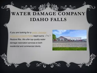 Water Damage Company Idaho Falls