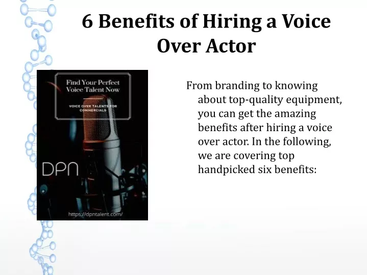 6 benefits of hiring a voice over actor