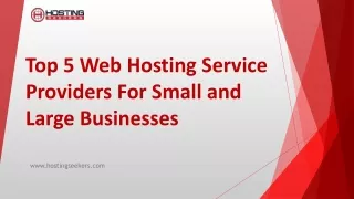 top 5 web hosting service providers for small and large businesses