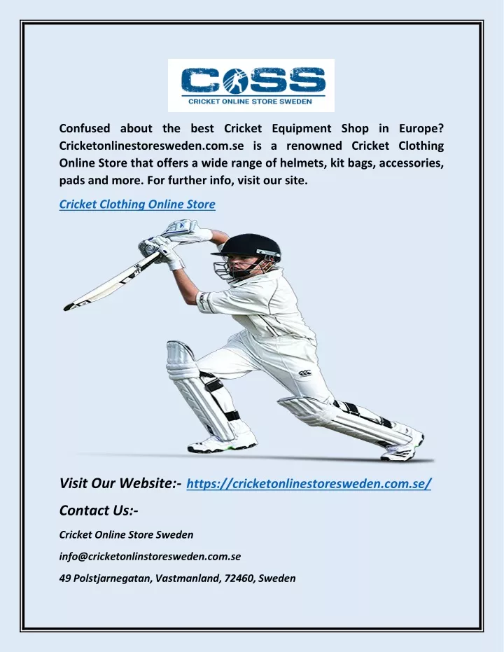 confused about the best cricket equipment shop