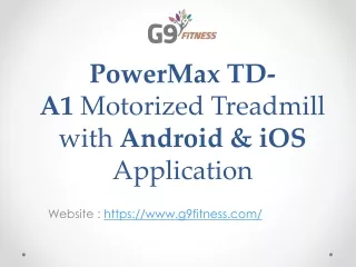 G9fitness - TD-A1 Motorized Treadmill with Android & iOS Application