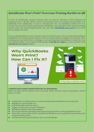 quickbooks won t print overcome printing hurdles